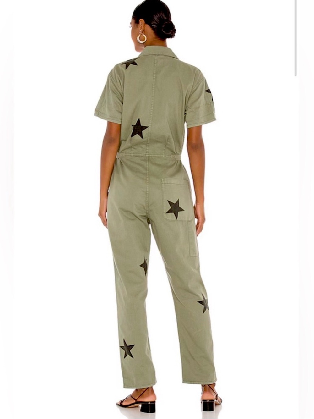 Pistola Grover Jumpsuit Royal Honor Olive Green with Black Stars Size Small - Picture 5 of 13